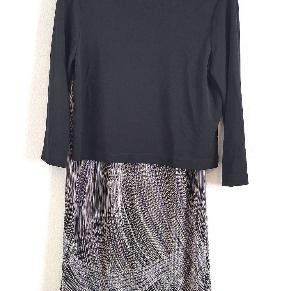 Vintage Teddi Skirt Set  Elegant Black and Silver Size 12